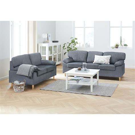 Sofa Gedved Chaise Longue Living Couch Grey Color