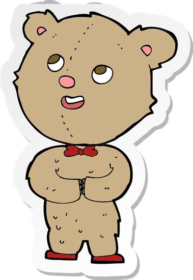 Sticker Of A Cartoon Cute Teddy Bear Canva