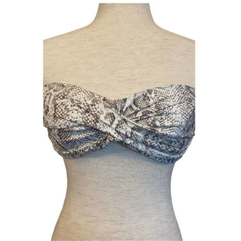 Carmen Marc Valvo Swim Carmen Marc Valvo Bandeau Snakeskin Bikini