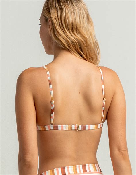 BILLABONG Ray Of Gold Fixed Triangle Bikini Top WHITE COMBO Tillys