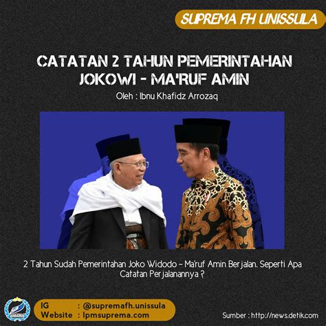 CATATAN 2 TAHUN PEMERINTAHAN JOKOWI – MA’RUF AMIN – LPM SUPREMA