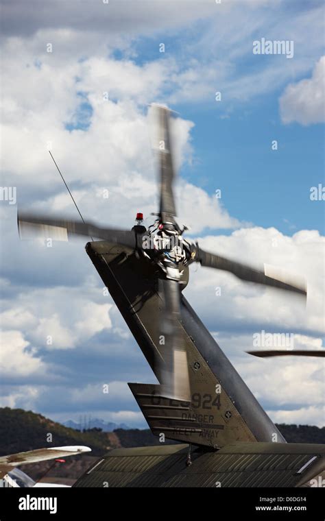 Spinning Tail Rotor Of A Sikorsky Uh 60 Blackhawk At Haats Or High