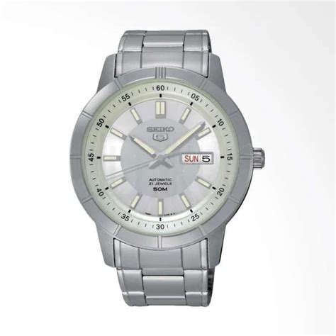 Jual Seiko Automatic Stainless Steel Strap Jam Tangan Pria Silver