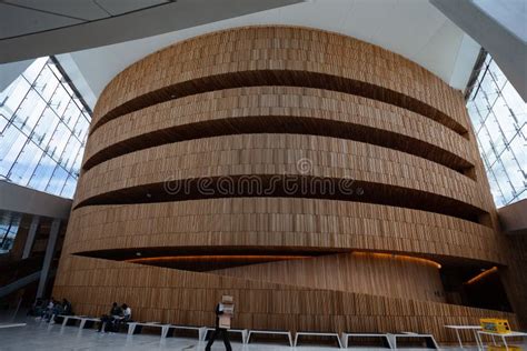 Interior Of The Modern Oslo Opera House In Norway Editorial Image