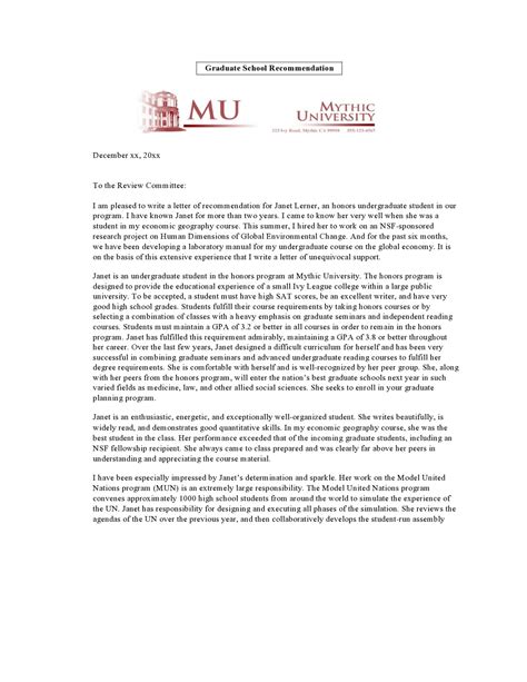 Sample Recommendation Letter For Phd Admission From P
