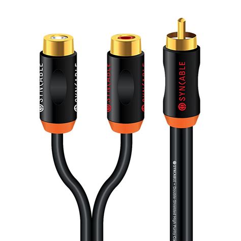 RCA Y Adapter - RCA (Male) to 2x RCA (Female) High-purity copper ...