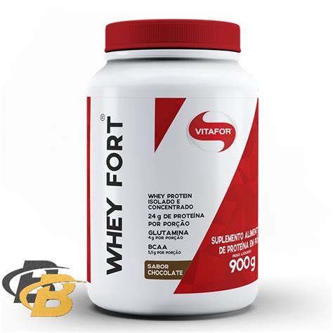 Whey Fort 900g Proteina Isolado Concentrado Vitafor Original