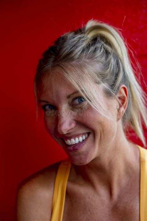 Gorgeous Blonde Model Enjoying A Day At Home Before Work Stock Image Image Of Makeup Gorgeous