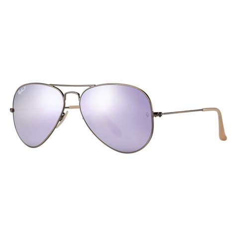 Ray Ban Rb3025 167 1r Original Aviator Flash Lenses Bronze Copper Polarized Lilac Mirror