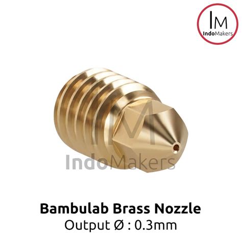 jual bambulab  printer brass nozzle  input diameter output mm