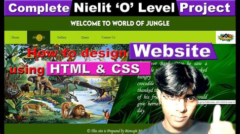 O Level Project Based On Html O Level Project Nielit Website