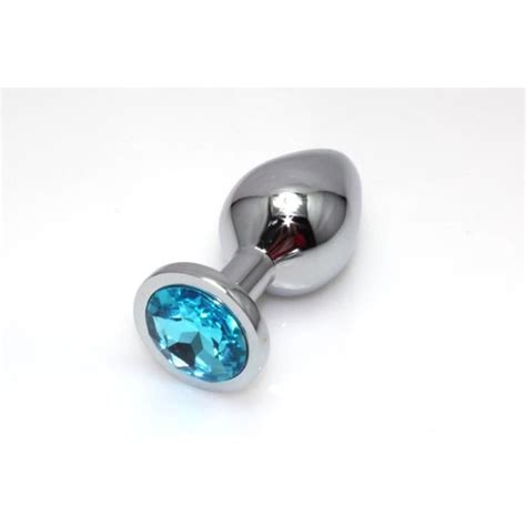 Plug Anal Aluminium Taille M Bijou Intime Cristal Bleu Clair Cdiscount Boutique Erotique