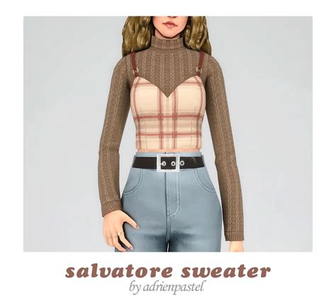 Salvatore Sweater AdrienPastel In 2024 Sims 4 Mods Clothes