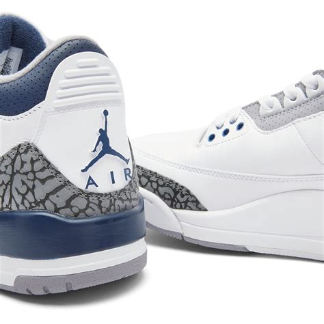 Air Jordan 3 Retro Midnight Navy Cement Grey And Black End Gb