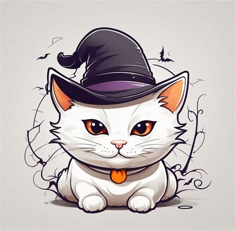 Premium Vector Cute Halloween Cat