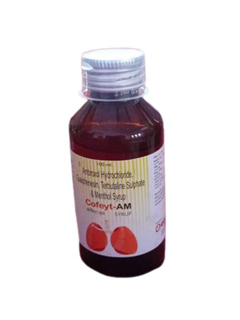 Ambroxol Hydrochloride Guaiphenesin Terbutaline Sulphate Menthol Syrup