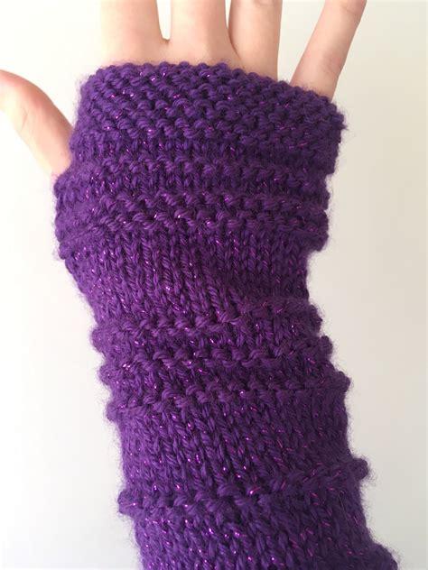 Descendants Mal Inspired Sparkly Gloves Dark Purple Fingerless Gloves