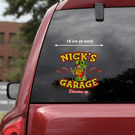 Rat Fink Hot Rod Garage Layers Decals For Car Door Dingmun