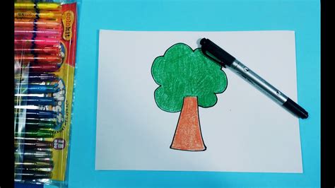 Cách vẽ cái cây đơn giản cho trẻ mầm non / How to draw a tree ( simple ...