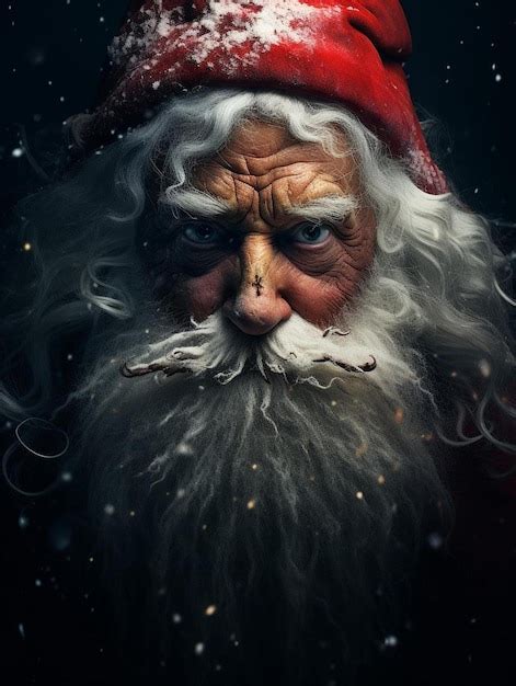 Premium AI Image | a picture of a santa claus with a beard and mustache.