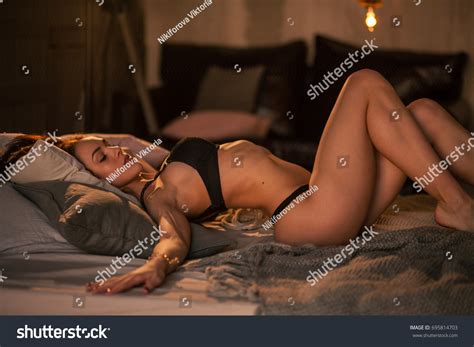 Sexy Brunette Woman Posing Elegant Lingerie Stock Photo 695814703 Shutterstock
