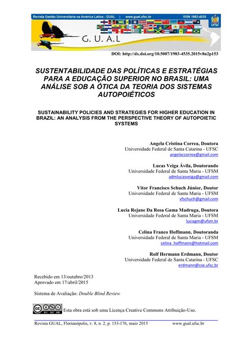 PDF Sustentabilidade das políticas e estratégias para a educação