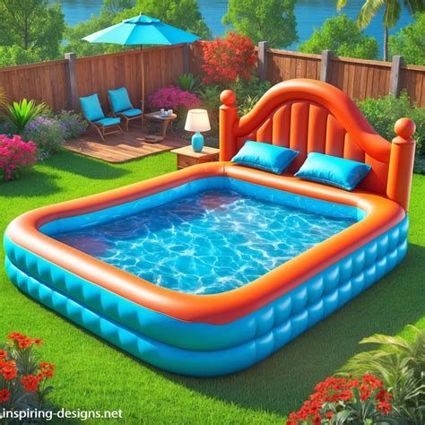 Floating In The Clouds With Bed Shaped Inflatable Pools