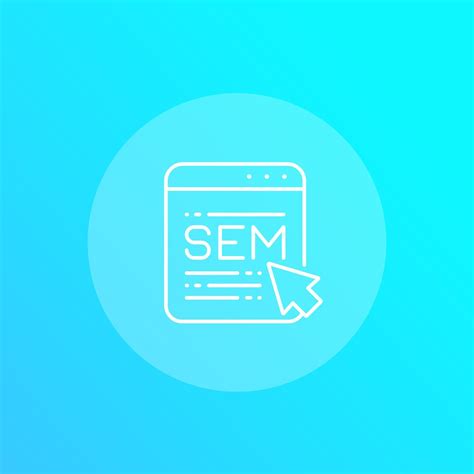 SEM, search engine marketing vector line icon 4183545 Vector Art at