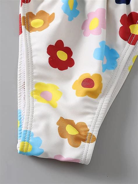 Kvinnors Blommiga Tryck Bikini Upps Ttningar Grimma Slips Sida Triangel Sexiga Baddr Kter