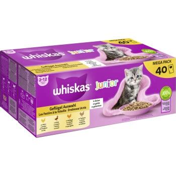 Whiskas Sachet De Portion Multipack Mega Pack Junior Volaille S Lection