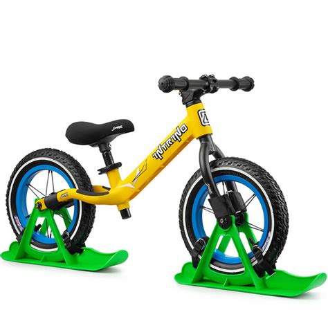 Лыжи для беговела Intrino Ski на 12" колеса ЗЕЛЁНЫЕ купить на OZON по ...