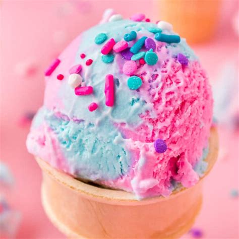 Cotton Candy No Churn Ice Cream - The Chunky Chef