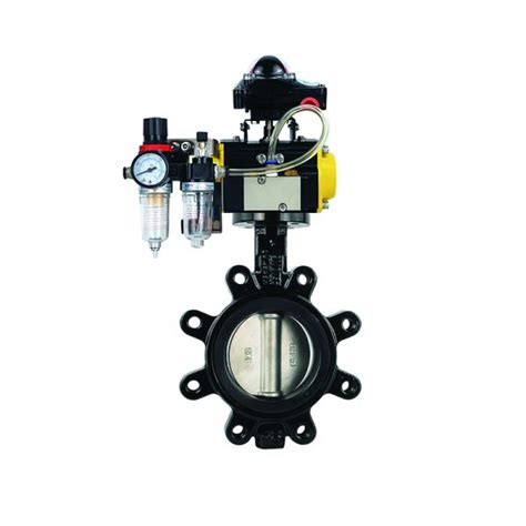 Reliable PN16 Lug Type Butterfly Valve With Pneumatic Actuator