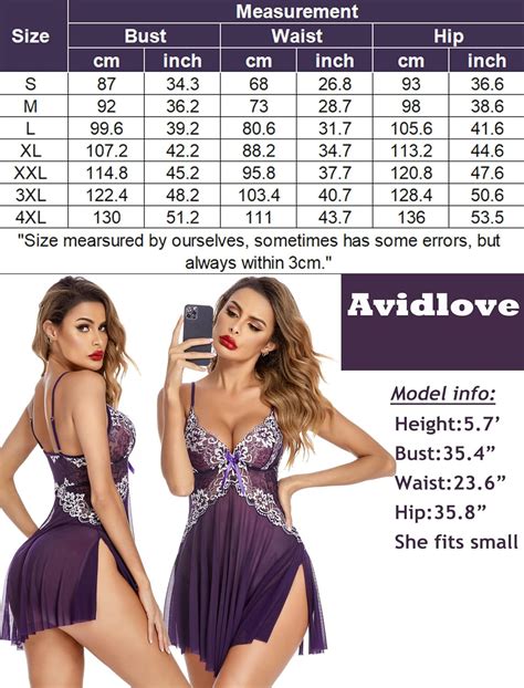 Avidlove Women Lace Lingerie Babydoll Sexy Chemise Exotic Nightgowns