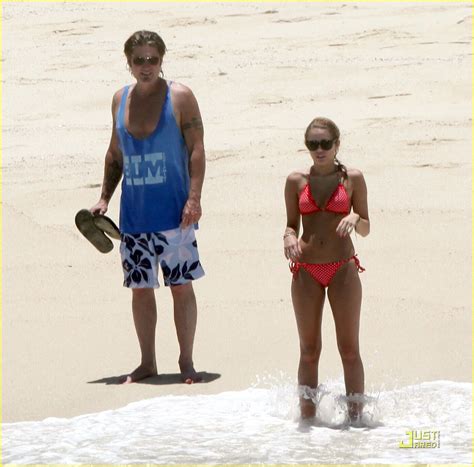 Miley Cyrus Pink Polka Dot Bikini Photo 371134 Photo Gallery