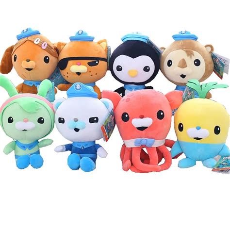 25cm Octonauts Plush Toys Captain Barnacles Kwazii Peso Shellington Dashi Stuffed Toys Dolls