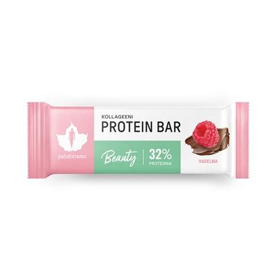 Proteiinipatukka Puhdistamo Kollageeni Beauty Vadelma 30g - tilaa se ...