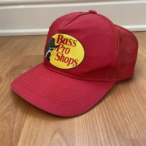 Bass Pro Shops Bass Pro Shops Men’s Distressed Logo Red Snap Back Hat Grailed