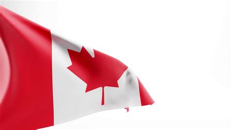 Premium stock video - Waving red and white flag of canada against white ...