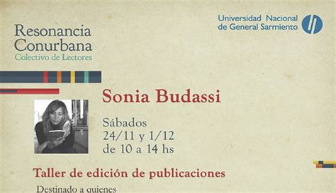 Taller de edición de publicaciones con Sonia Budassi UNGS