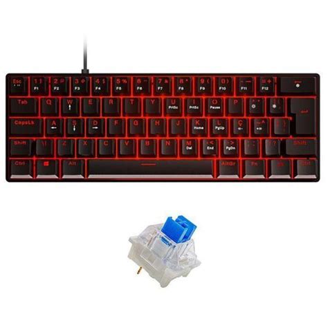 Teclado Mec Nico Zot Outemu Blue Led Teclas Remov Veis Pcyes