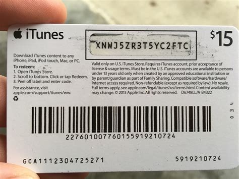 Купить iTunes Gift Card $15 USA |🎵| Скан карты и скачать