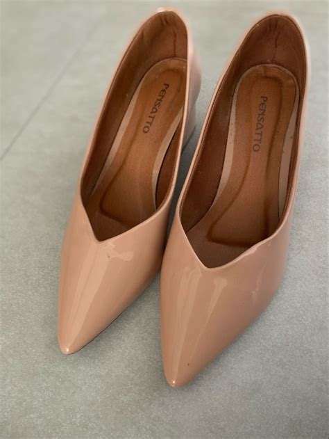 Sapato Nude Salto Médio Sapato Feminino Pensatto Usado 78363525 enjoei