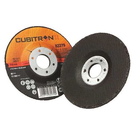 3M Cubitron Depressed Center Wheels Type 27 4 1 2 In Dia 0 125 In