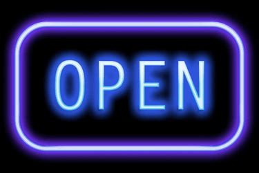 Blinking Open Neon Sign GIFDB