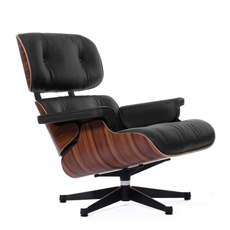 Кресло Eames Lounge Chair & Ottoman (черная кожа/палисандр) - цена ...