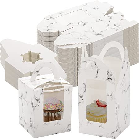 Amazon Jucoan Pack White Single Cupcake Boxes Kraft Paper