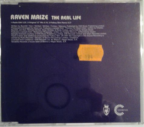 Raven Maize The Real Life 2001 Cd Discogs