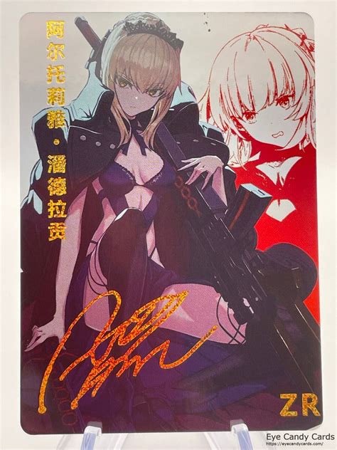 Artoria Signature Waifu Zr Card Anime Game Goddess Story Ccg Nm Fate