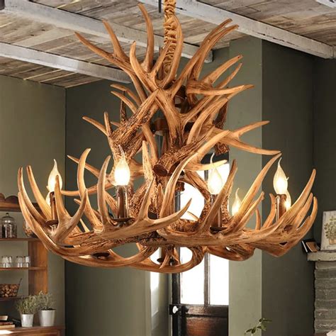 White Antler Ceiling Light Pure White 18 Cast Deer Antler Chandelier